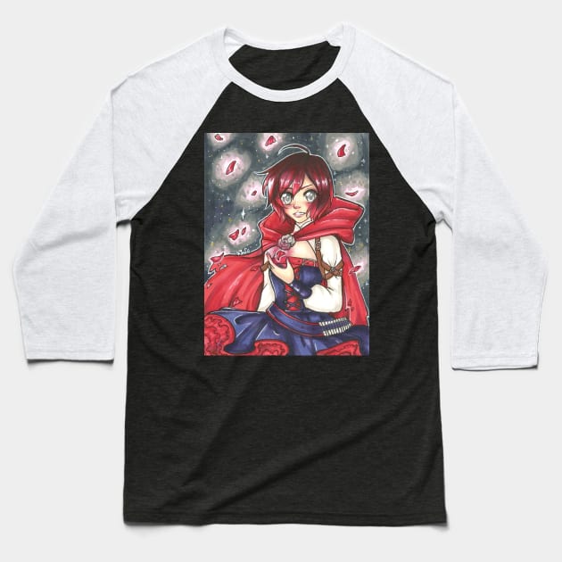 Ruby Rose Baseball T-Shirt by JuliaWaa